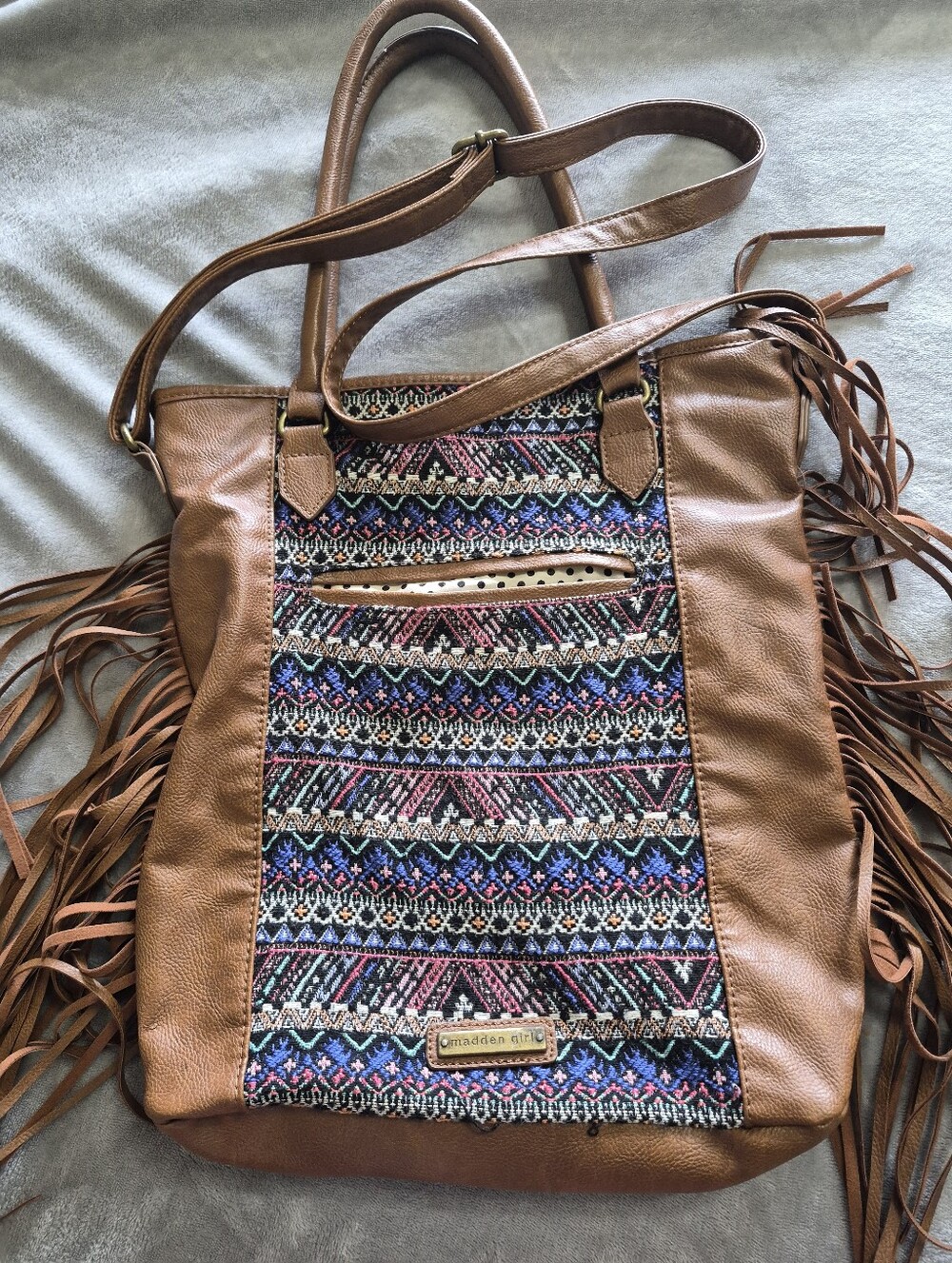 Gently Used Maden Girl - Super FUN - Boho, Fringe Crossbody Bag